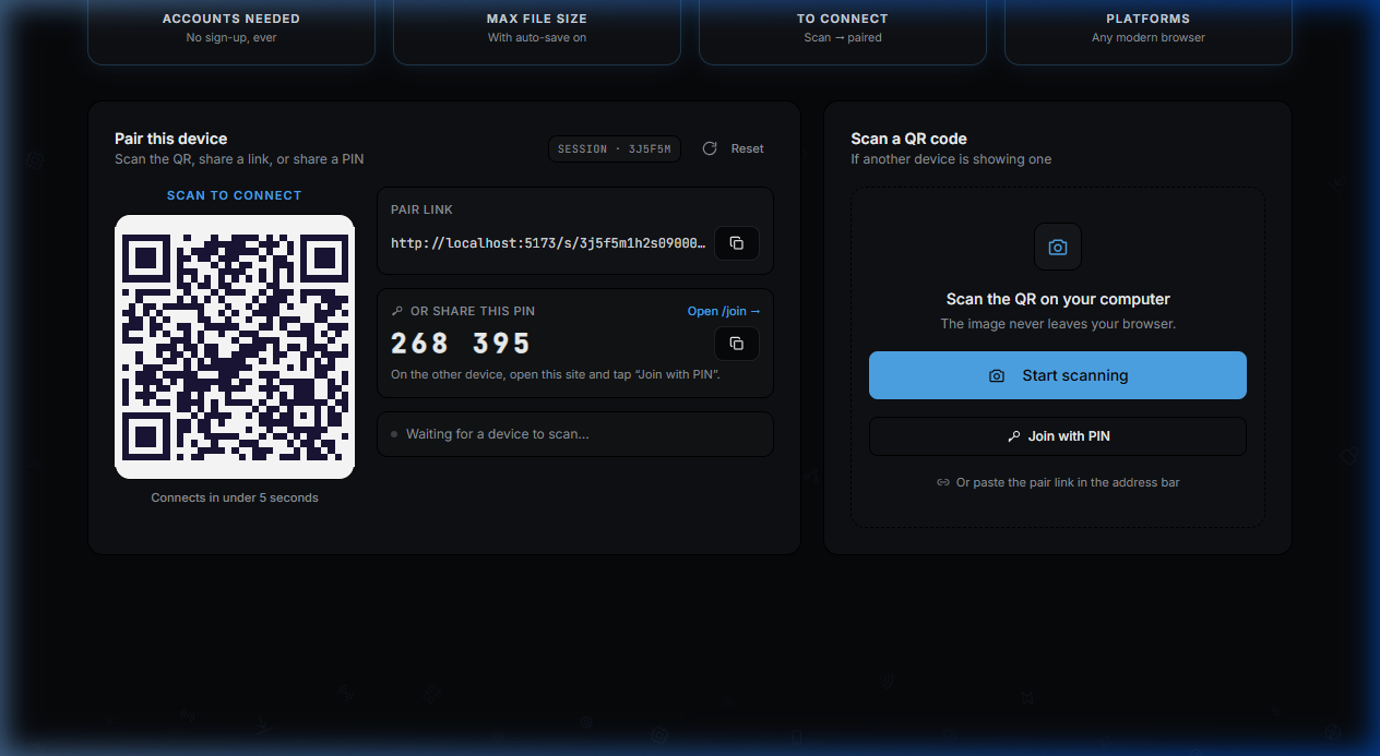 Step 1: Open QuickBridge: QR is ready