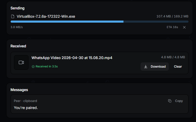Step 4: Drop files to start streaming